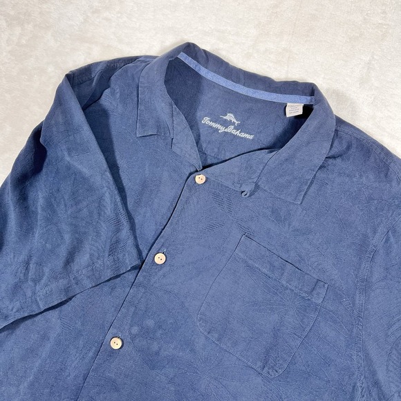 Tommy Bahama Other - Tommy Bahama Shirt Men 1XLB Blue 100% Silk Floral Hawaiian Camp Beach Summer SS‎